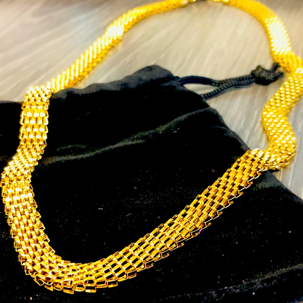 SOLD! New Chunky Mesh Chain Necklace